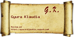Gyura Klaudia névjegykártya